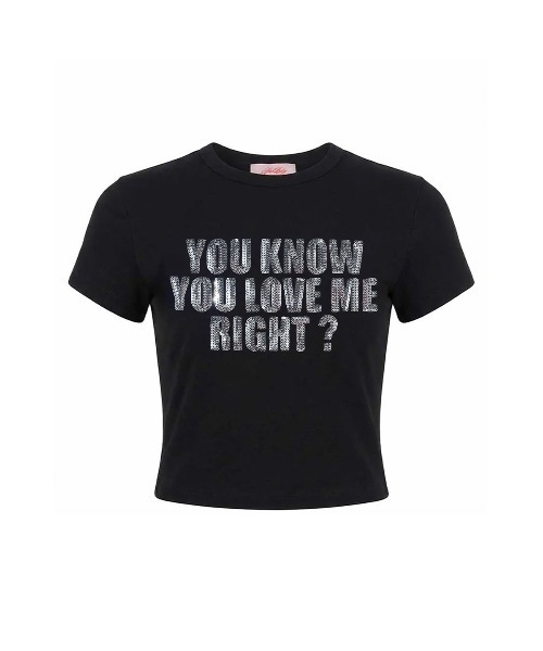 SupBaby by SUPPLIER(サプベイビーバイサプライヤー)の「Tシャツ|You Know You Love Me Cropped Tee|SupBaby by SUPPLIER(Tシャツ/カットソー・レディース・グリーン系カモフラージュ/ブラック・MEDIUM/SMALL)」の5枚目の写真