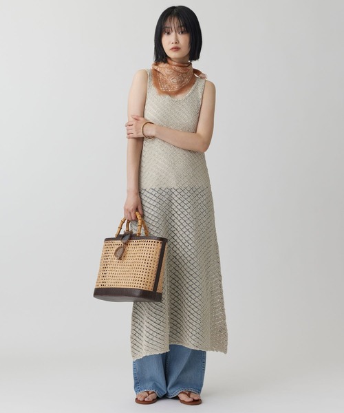 BABYLONE(バビロン)の「2WAYクロシェフウワンピース(ワンピース・レディース・サンドベージュ/ブラック・フリー)」の15枚目の写真
