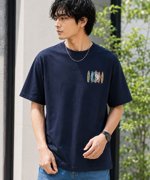 T&C(タウン&カントリー)の「T&C(TOWN&COUNTRY)メンズ半袖プリントTシャツ バックプリント(Tシャツ/カットソー・メンズ・サックスブルー/ホワイト/ネイビー/ピンク・M/XL/L)」の3枚目の写真