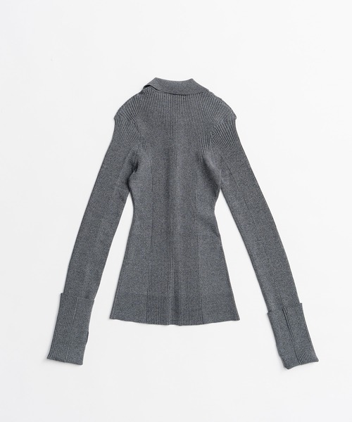 PRANK PROJECT(プランクプロジェクト)の「【2026Autumn Pre-Order】メタルパーツニットスリムシャツ / Metal Parts Knit Slim Shirt(ニット/セーター・レディース・グリーン/グレー/ブラック・FREE)」の19枚目の写真