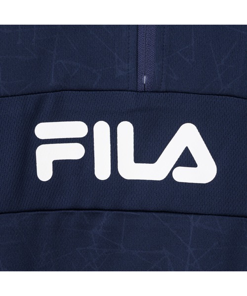 FILA(フィラ)の「DRY LONG SLEEVE HALF ZIP TEE / ドライ ハーフジップシャツ(Tシャツ/カットソー・メンズ・ライトブルー/ブラック/ネイビー・M/L/XL)」の11枚目の写真
