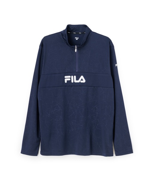 FILA(フィラ)の「DRY LONG SLEEVE HALF ZIP TEE / ドライ ハーフジップシャツ(Tシャツ/カットソー・メンズ・ライトブルー/ブラック/ネイビー・M/L/XL)」の15枚目の写真