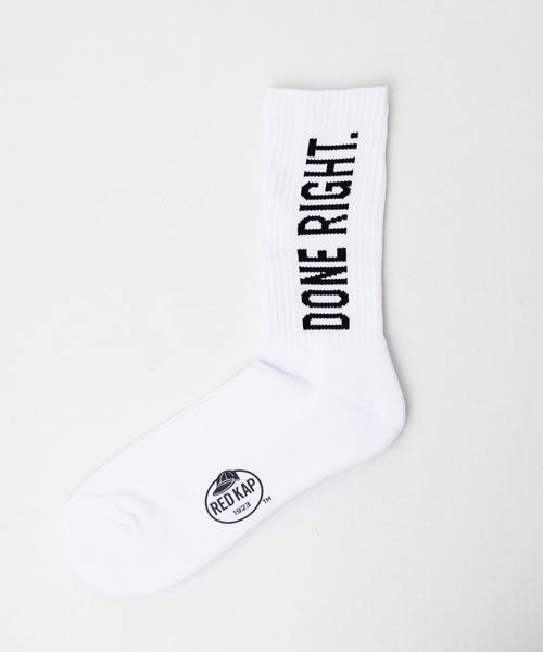 RED KAP(レッドキャップ)の「【RE】【RED KAP(レッドキャップ)】LOGO LONG Socks(ソックス/靴下・メンズ・ブラック/ホワイト/オレンジ・FREE)」の2枚目の写真