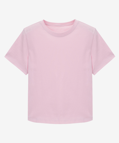 MIND BRIDGE WOMEN（マインドブリッジウーマン）の「[ON][W]ソロナクロップTシャツ - 5カラー（Tシャツ/カットソー・レディース・ホワイト/スカイブルー/ブラック/ライトイエロー/ライトピンク・55/66/77）」の10枚目の写真