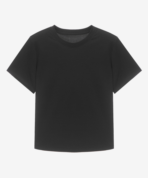 MIND BRIDGE WOMEN（マインドブリッジウーマン）の「[ON][W]ソロナクロップTシャツ - 5カラー（Tシャツ/カットソー・レディース・ホワイト/スカイブルー/ブラック/ライトイエロー/ライトピンク・55/66/77）」の11枚目の写真