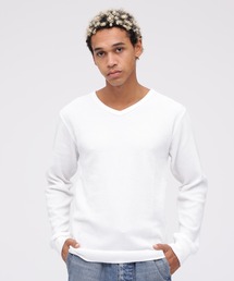 《DAILY/デイリー》L/S THERMAL V-NECK T-SHIRT / デイリー長袖 サーマル Vネック ティーシャツ / AVIREX / アヴィレックス