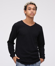 《DAILY/デイリー》L/S THERMAL V-NECK T-SHIRT / デイリー長袖 サーマル Vネック ティーシャツ / AVIREX / アヴィレックス