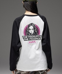 FACE AND CIRCLE LOGO RAGLAN L/S TEE