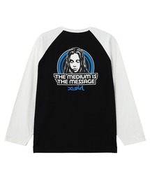 FACE AND CIRCLE LOGO RAGLAN L/S TEE