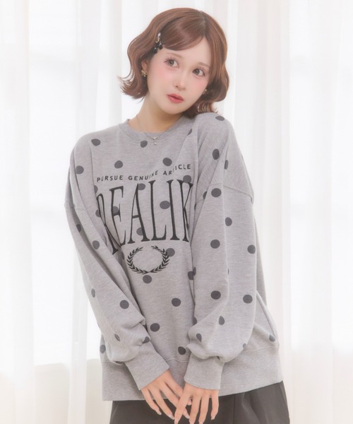 Mejoul（メジュール）の「【2026秋冬新作】ドットロゴスウェット（スウェット・レディース・グレー/ブラック/アイボリー・F）」の7枚目の写真