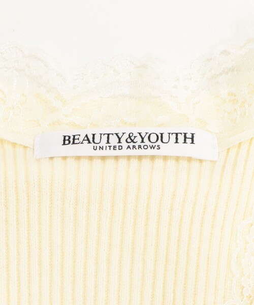 BEAUTY&YOUTH UNITED ARROWS(ビューティーアンドユースユナイテッドアローズ)の「コットンカシミヤ レーストリム Vネックカーディガン ウォッシャブル(カーディガン/ボレロ・レディース・グレー/オフホワイト/ブラック・FREE)」の22枚目の写真