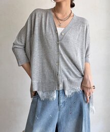 【WEB限定】レースドッキングポンチョカーディガン