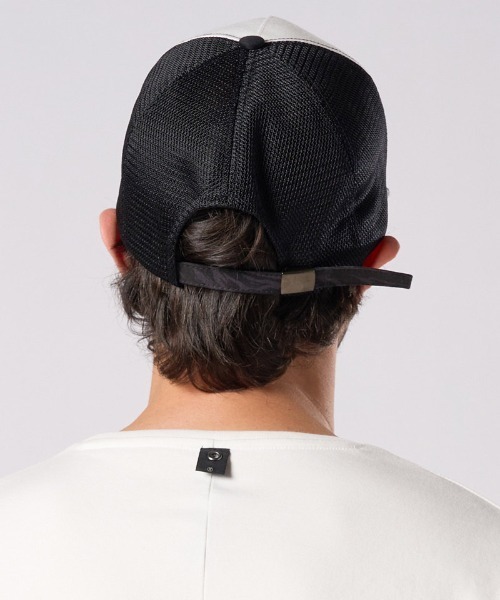 wjk(ダヴルジェイケイ)の「mko13835-wave cut-off mesh cap メッシュキャップ(810 mw05j)(キャップ・メンズ・ホワイト×ブラック/ブラック・FREE)」の7枚目の写真