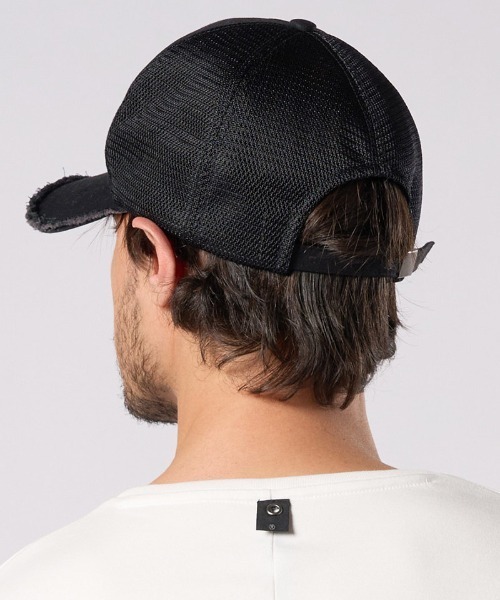 wjk(ダヴルジェイケイ)の「mko13835-wave cut-off mesh cap メッシュキャップ(810 mw05j)(キャップ・メンズ・ホワイト×ブラック/ブラック・FREE)」の12枚目の写真