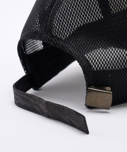 wjk(ダヴルジェイケイ)の「mko13835-wave cut-off mesh cap メッシュキャップ(810 mw05j)(キャップ・メンズ・ホワイト×ブラック/ブラック・FREE)」の4枚目の写真