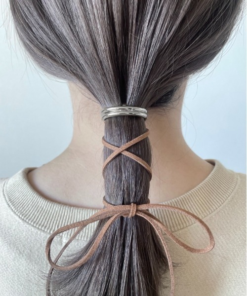 グルグルヘアフックスエードリボン