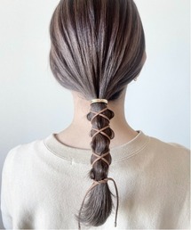 ciite'（シーテ）の「グルグルヘアフックスエードリボン（ヘアゴム）」