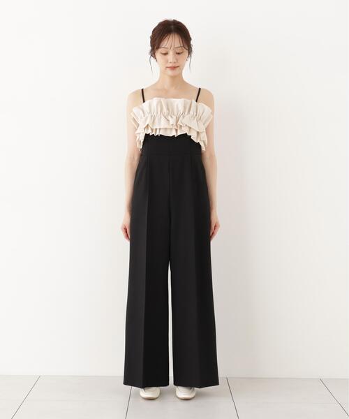 PROPORTION BODY DRESSING(プロポーションボディドレッシング)の「フリルカラーオールインワン / 1216240911(つなぎ/オールインワン・レディース・ベージュ/ブラック・MEDIUM/P/S)」の17枚目の写真