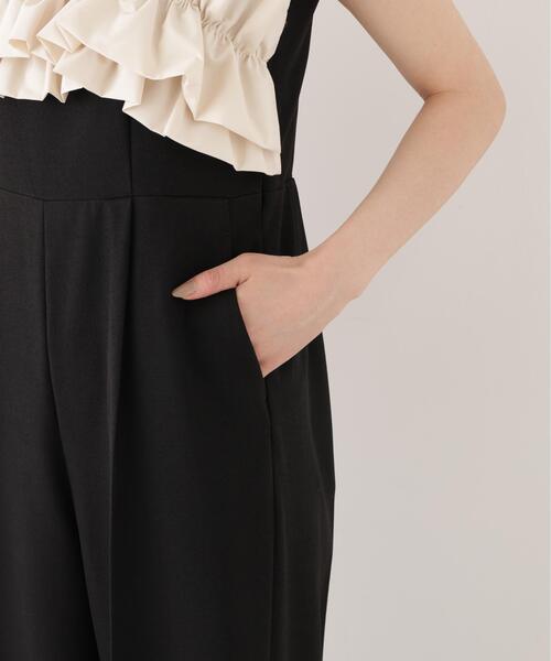 PROPORTION BODY DRESSING(プロポーションボディドレッシング)の「フリルカラーオールインワン / 1216240911(つなぎ/オールインワン・レディース・ベージュ/ブラック・MEDIUM/P/S)」の22枚目の写真