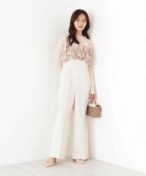 PROPORTION BODY DRESSING(プロポーションボディドレッシング)の「フリルカラーオールインワン / 1216240911(つなぎ/オールインワン・レディース・ベージュ/ブラック・MEDIUM/P/S)」の8枚目の写真