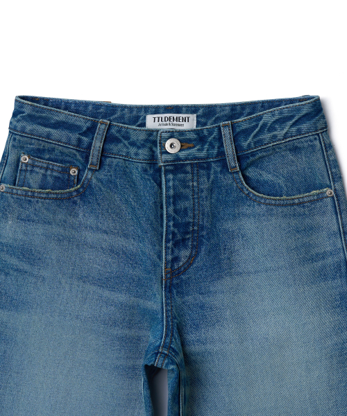 TTUDEMENT(トュードメント)の「SEMI BOOTCUT DENIM PANTS_WASHED BLUE(デニムパンツ・レディース・その他・SMALL/MEDIUM)」の4枚目の写真