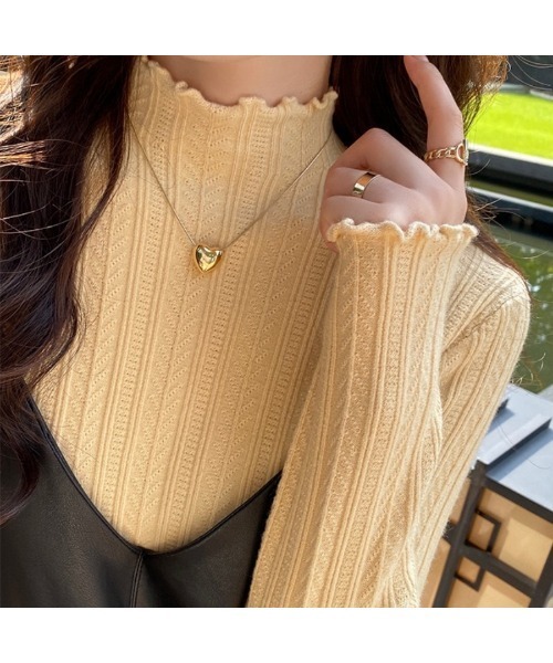 Carpe Diem(カルペディエム)の「メロウ ハイネックニット(ニット/セーター・レディース・ブラック/アイボリー/ホワイト/ブラウン/ベージュ・FREE)」の9枚目の写真