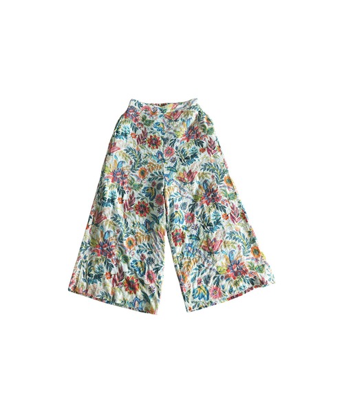 antiqua(アンティカ)の「綿100 ボタニカル柄 花柄 ワイドパンツ(その他パンツ・レディース・ブルー系その他・ONESIZE)」の10枚目の写真
