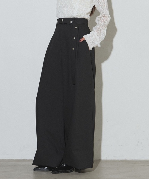 PAGEBOY(ページボーイ)の「リンクセットパンツ/スラックス【セットアップ対応】(スラックス・レディース・ドット/ブラック・FREE)」の1枚目の写真