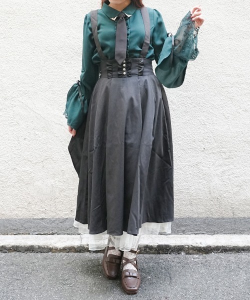 axes femme POETIQUE(アクシーズファムポエティック)の「ディテクティブチェックSK(スカート・レディース・ブラック/ネイビー/ブラウン・MEDIUM)」の2枚目の写真