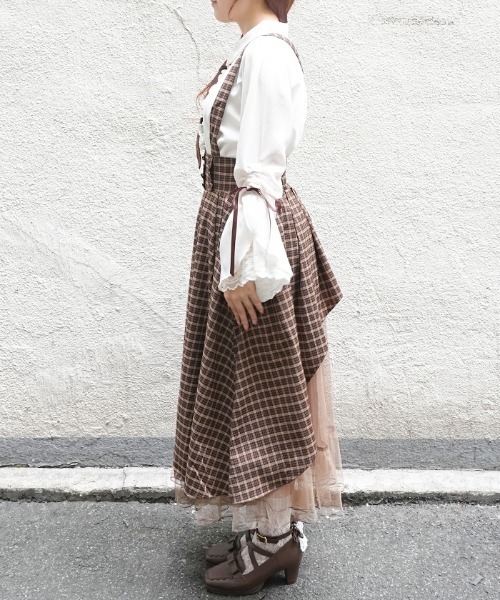 axes femme POETIQUE(アクシーズファムポエティック)の「ディテクティブチェックSK(スカート・レディース・ブラック/ネイビー/ブラウン・MEDIUM)」の11枚目の写真
