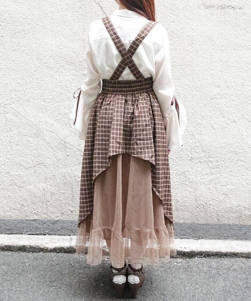 axes femme POETIQUE(アクシーズファムポエティック)の「ディテクティブチェックSK(スカート・レディース・ブラック/ネイビー/ブラウン・MEDIUM)」の12枚目の写真