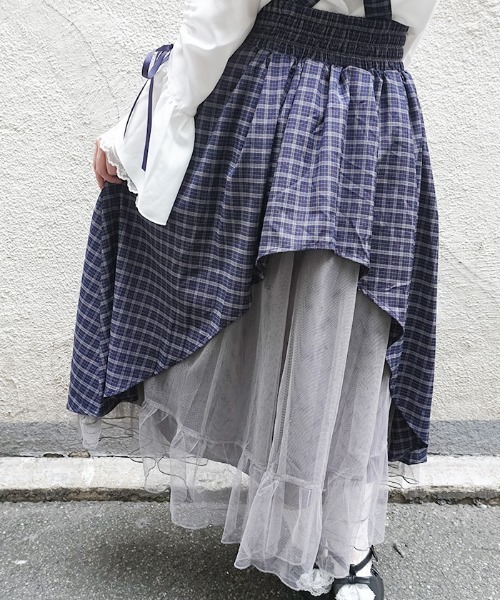 axes femme POETIQUE(アクシーズファムポエティック)の「ディテクティブチェックSK(スカート・レディース・ブラック/ネイビー/ブラウン・MEDIUM)」の16枚目の写真