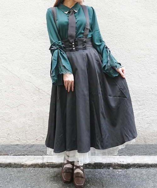 axes femme POETIQUE(アクシーズファムポエティック)の「ディテクティブチェックSK(スカート・レディース・ブラック/ネイビー/ブラウン・MEDIUM)」の4枚目の写真