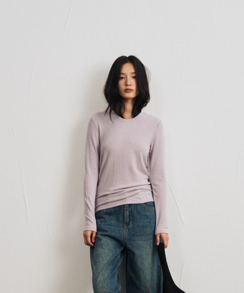 JOCOSA(ジョコサ)の「【選べるネックタイプ】ウール 微起毛 ニットトップス(ニット/セーター・レディース・チャコールグレー/グレー/パープル系その他/ベージュ系その他/パープル系その他2/ベージュ系その他2/ブラック/ブラック系その他/アイボリー系3/アイボリー系2/ベージュ/グレー系その他2/ラベンダー/ブルー/その他2/その他1/ブルー系その他/ブラック系その他2/アイボリー/グレー系その他・M/L)」の16枚目の写真