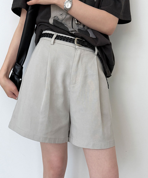 Girly Doll(ガーリードール)の「ベルト付きタック入りショートパンツ(その他パンツ・レディース・モカ/グレー/ホワイト・M/L)」の10枚目の写真
