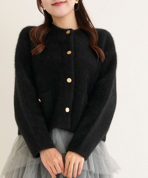 La boutique BonBon(ラブティックボンボン)の「【9/27(日)~ZOZO限定ライトグレー予約開始】ハイクオリティウールメタルボタンジャケットカーディガン(ノーカラージャケット・レディース・ライトベージュ/ピンク/ネイビー/ブラック・FREE)」の1枚目の写真