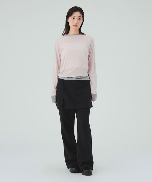 BEAMS HEART(ビームスハート)の「ラップスカート付き カット パンツ(スラックス・レディース・ダークブラウン/チャコールグレー/ブラック・FREE)」の6枚目の写真