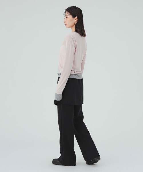 BEAMS HEART(ビームスハート)の「ラップスカート付き カット パンツ(スラックス・レディース・ダークブラウン/チャコールグレー/ブラック・FREE)」の7枚目の写真