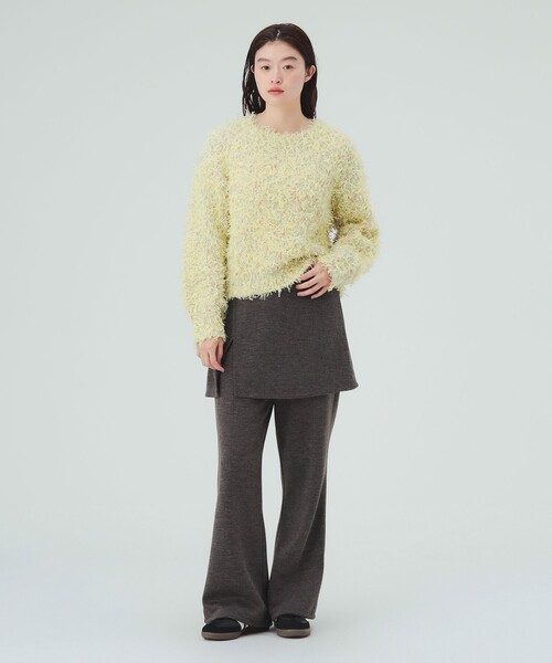 BEAMS HEART(ビームスハート)の「ラップスカート付き カット パンツ(スラックス・レディース・ダークブラウン/チャコールグレー/ブラック・FREE)」の9枚目の写真