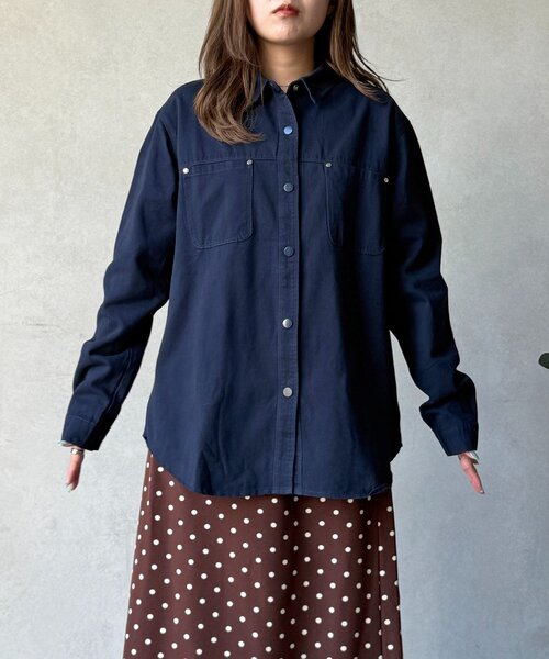 CPCM（シーピーシーエム）の「【WEB限定】ベーシックシャツジャケット（シャツ/ブラウス・レディース・レッド/ネイビー/ホワイト・FREE）」の7枚目の写真