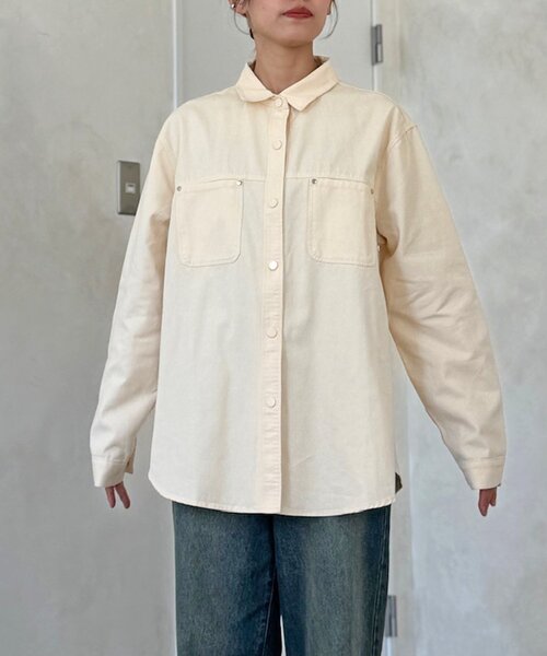 CPCM（シーピーシーエム）の「【WEB限定】ベーシックシャツジャケット（シャツ/ブラウス・レディース・レッド/ネイビー/ホワイト・FREE）」の10枚目の写真
