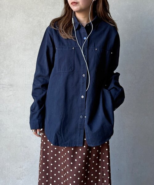 CPCM（シーピーシーエム）の「【WEB限定】ベーシックシャツジャケット（シャツ/ブラウス・レディース・レッド/ネイビー/ホワイト・FREE）」の18枚目の写真