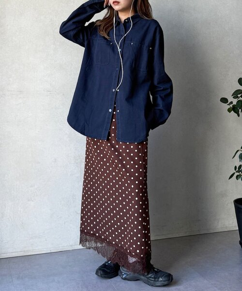CPCM（シーピーシーエム）の「【WEB限定】ベーシックシャツジャケット（シャツ/ブラウス・レディース・レッド/ネイビー/ホワイト・FREE）」の22枚目の写真
