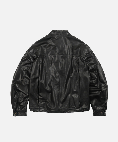 FRIZMWORKS（フリズムワークス）の「WAXED COWHIDE BUDDY HARRINGTON JACKET _ BLACK（ライダースジャケット・メンズ・その他・SMALL/MEDIUM/LARGE/X-LARGE）」の3枚目の写真