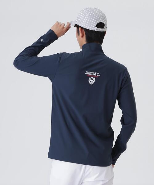 PEARLY GATES(パーリーゲイツ)の「トゥルーボーテトリコットストレッチ長袖ハイネックカットソー (MENS)(Tシャツ/カットソー・メンズ・ホワイト/ネイビー・LARGE/MEDIUM/X-LARGE)」の8枚目の写真