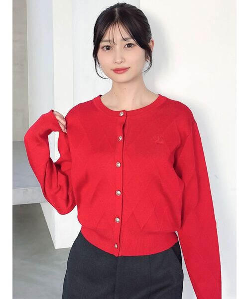 dazzlin(ダズリン)の「ロゴ刺繍シンプルカーデ(カーディガン/ボレロ・レディース・ネイビー/レッド/ブルー/アイボリー・FREE)」の17枚目の写真