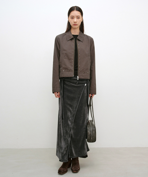 INSILENCE WOMEN(インサイレンスウーマン)の「コットンスタッズジャケット ブラウン(その他アウター・レディース・その他・SMALL/MEDIUM)」の2枚目の写真