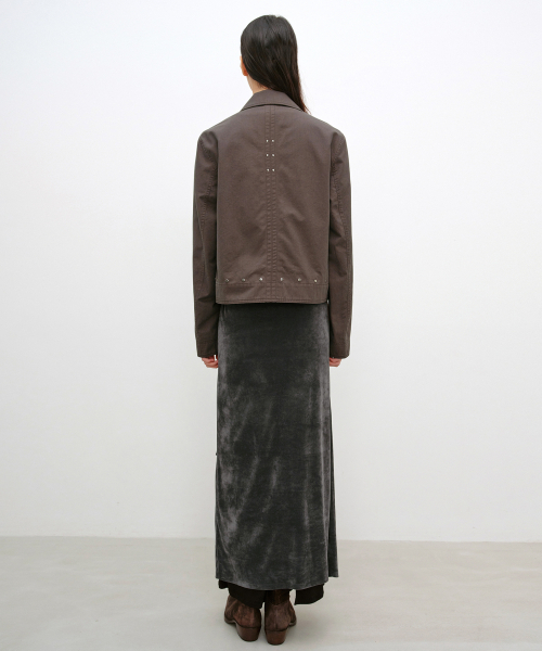 INSILENCE WOMEN(インサイレンスウーマン)の「コットンスタッズジャケット ブラウン(その他アウター・レディース・その他・SMALL/MEDIUM)」の3枚目の写真
