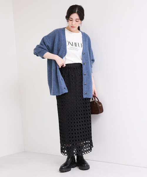 le cercle ADAM ET ROPE'（ルセルクルアダムエロペ）の「ロングカーディガン（カーディガン/ボレロ・レディース・ホワイト系その他2/ブルー系その他4/ライトグレー・FREE）」の6枚目の写真