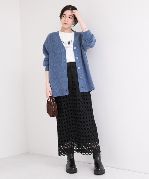 le cercle ADAM ET ROPE'（ルセルクルアダムエロペ）の「ロングカーディガン（カーディガン/ボレロ・レディース・ホワイト系その他2/ブルー系その他4/ライトグレー・FREE）」の7枚目の写真